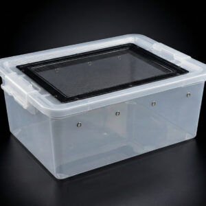 กล่องสัตว์เลื้อยคลาน ฝาตะแกรง ระบายอากาศดี ตัวล็อกแน่น กันงูดัน